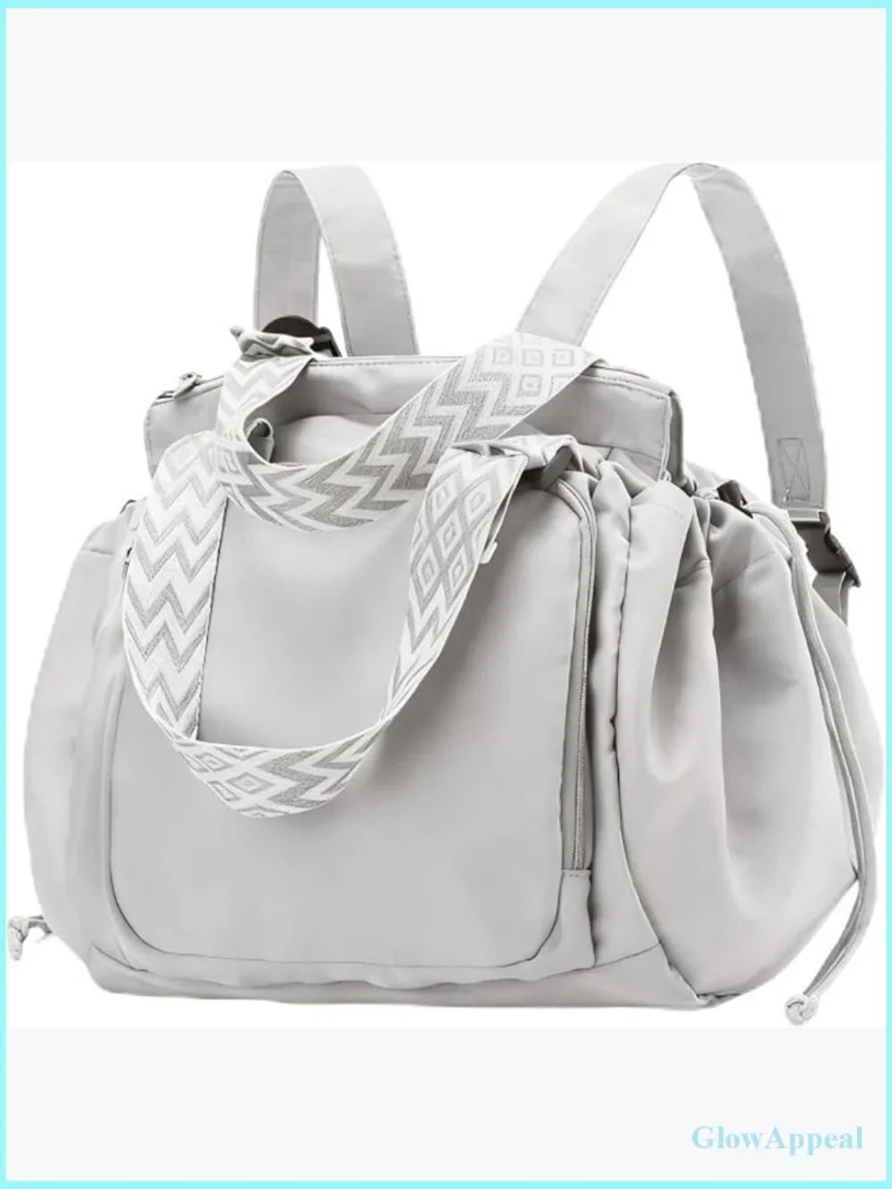 Large Capacity Tote Backpack with 15 Pockets - Lightweight Nylon Travel Bag